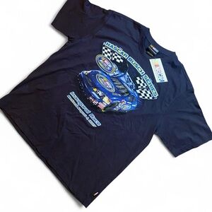NASCAR Navy Tee with Bold Yellow and Blue Accents